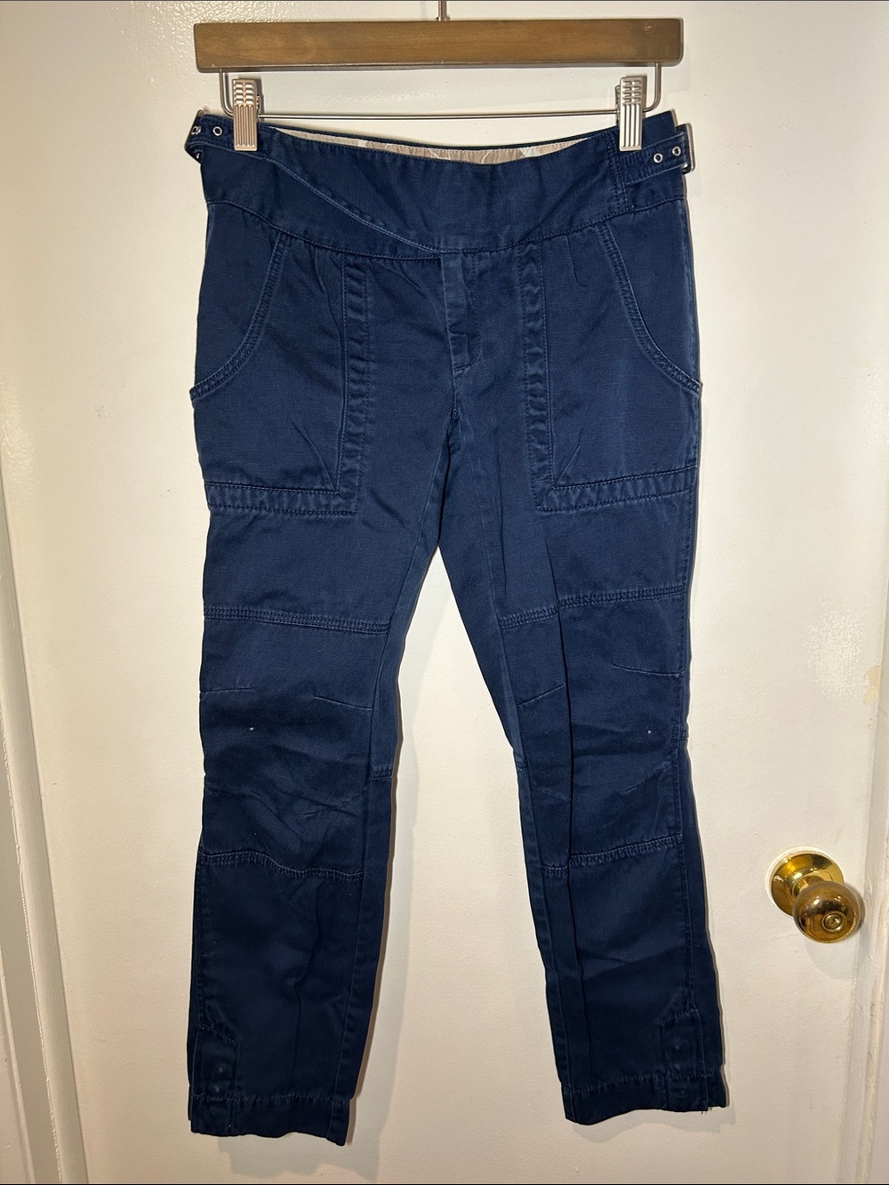 Banana Republic Navy Cropped Cargo Pants size 0